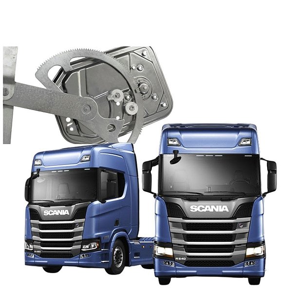 MAQUINA DE VIDRO SCANIA SERIE 4/5/6 ESQUERDO MANUAL