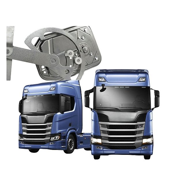 MAQUINA DE VIDRO PARA SCANIA SERIE 4/5/6 ESQUERDO MANUAL