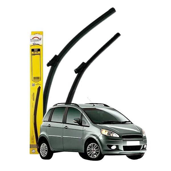PAR PALHETA LIMPADORA 24P PARABRISA PARA FIAT IDEA 2011-2014