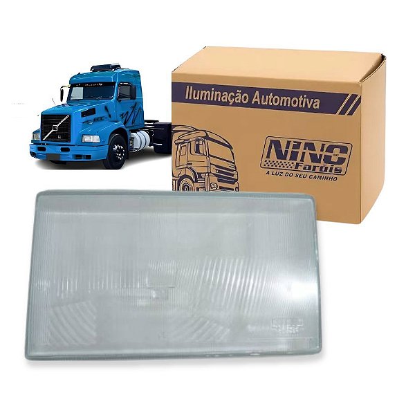 LENTE FAROL PRINCIPAL VIDRO PARA VOLVO NL10 NL12 87-97 ESQ