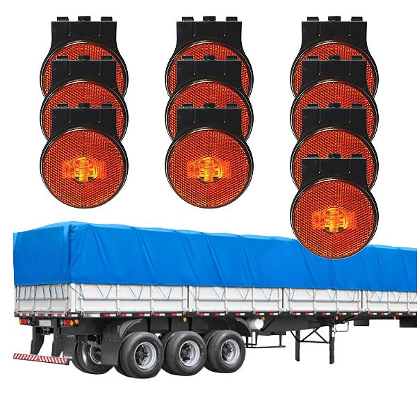 KIT 10 UN LANTERNA LATERAL PARA RANDON BIVOLT C/ SUP AM EDN