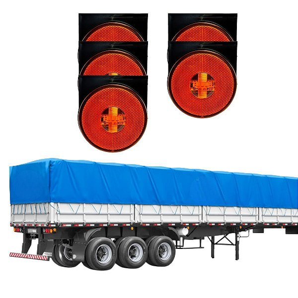 KIT 5 UN LANTERNA LATERAL PARA RANDON BIVOLT C/ SUPORTE AM