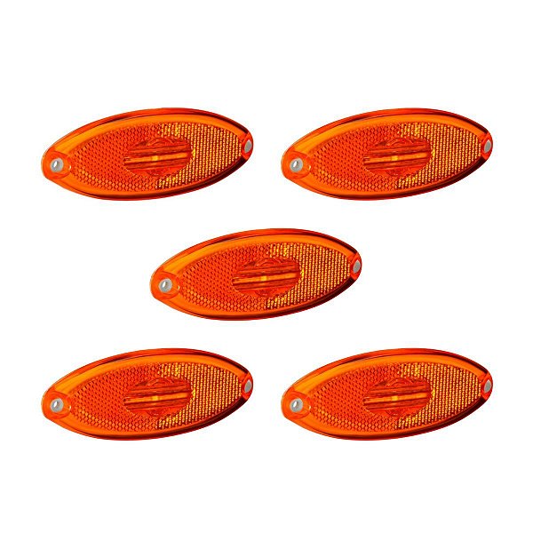 KIT 5 UN LANTERNA LATERAL LED AM BIVOLT CAMINHÃO CARRETA