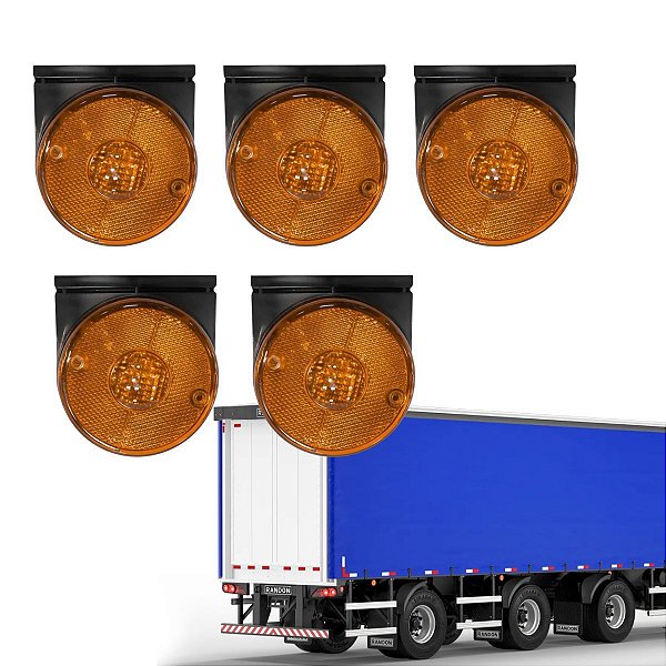 KIT 5 UN LANTERNA LATERAL AM C/SUPORTE PARA RANDON SINALSUL