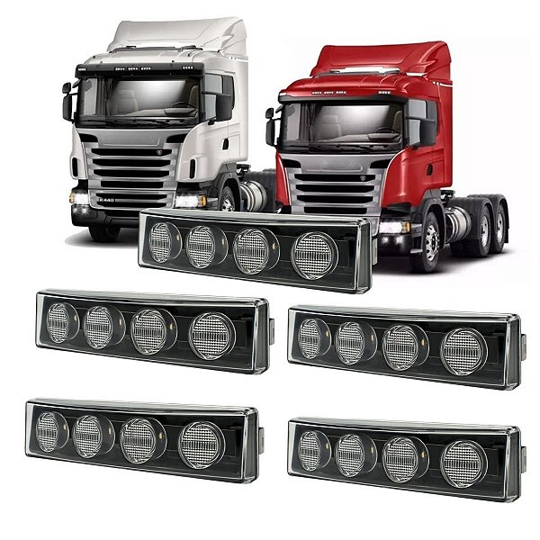 KIT 5 UN LANTERNA TAPA SOL PARA SCANIA SÉRIE 5 LED BIVOLT AM