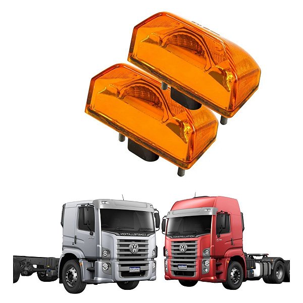 PAR LANTERNA LED P/ VW WORKER/DELIVERY CONSTELLATION AMARELA