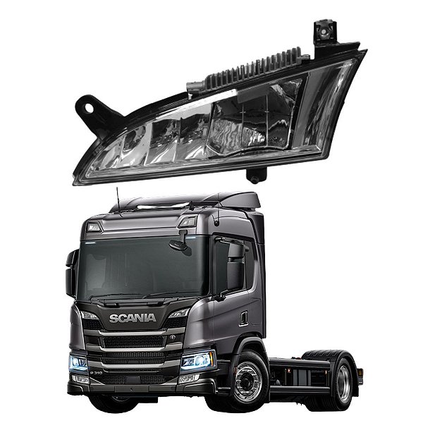 FAROL AUXILIAR LED PARA SCANIA SÉRIE 6 NTG ESQUERDO GRADE