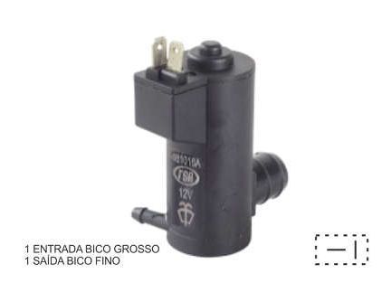 BOMBA AGUA LIMPADOR PARA-BRISA 12V UNIVERSAL BICO GROSSO TSA