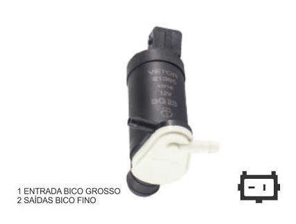 ELETROBOMBA 12V BICO GROSSO 2 SAÍDAS FORD KA FIESTA C/ CONEC