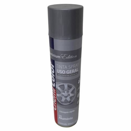 TINTA AUTOMOTIVA SPRAY ALUMINIO RODA TECBRIL SECAGEM RAPIDA