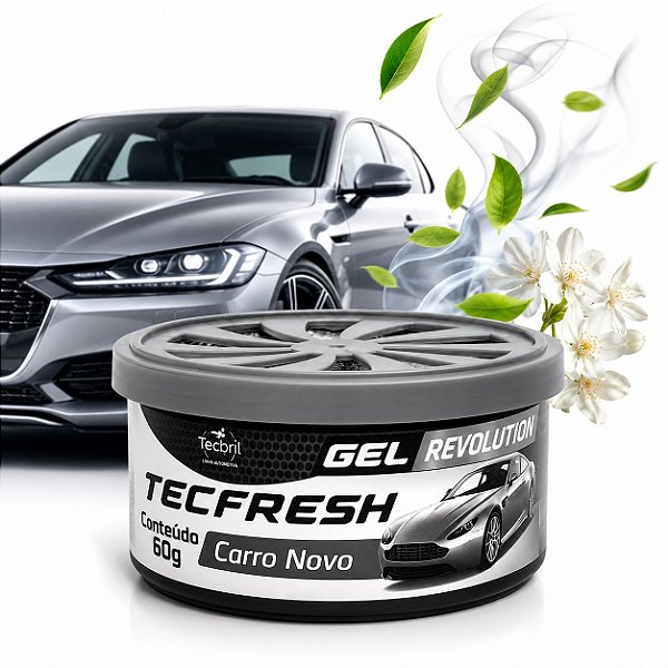 AROMATIZANTE GEL CHEIRINHO CARRO NOVO PERFUMADOR TECFRESH