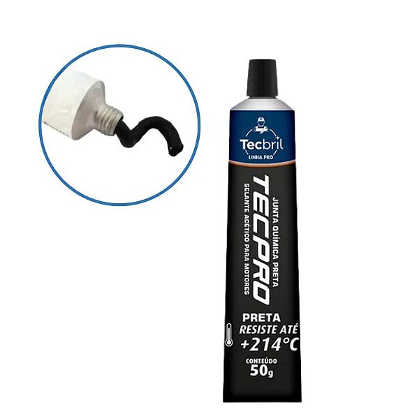 SILICONE ACETICO ALTA TEMPERATURA PRETO ANTIMOFO TECBRIL