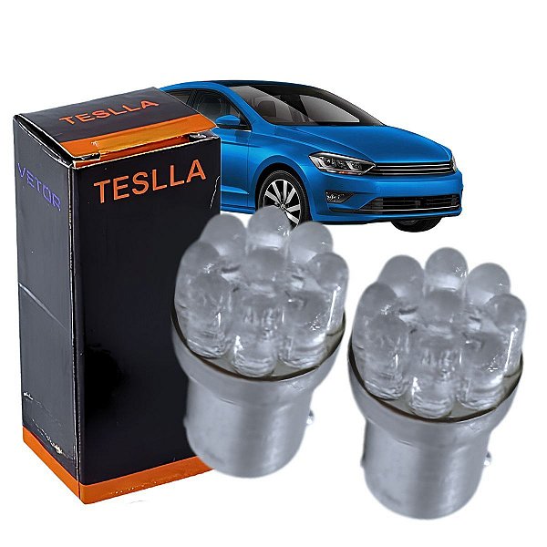 PAR LAMPADA AUTOMOTIVA LED 12V 5W BRANCA CARRO MOTO UNIV 1PL