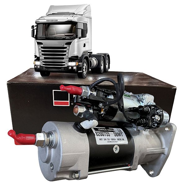 MOTOR PARTIDA PARA SCANIA SERIE 5 P/R 38MT 24V C/ RELE