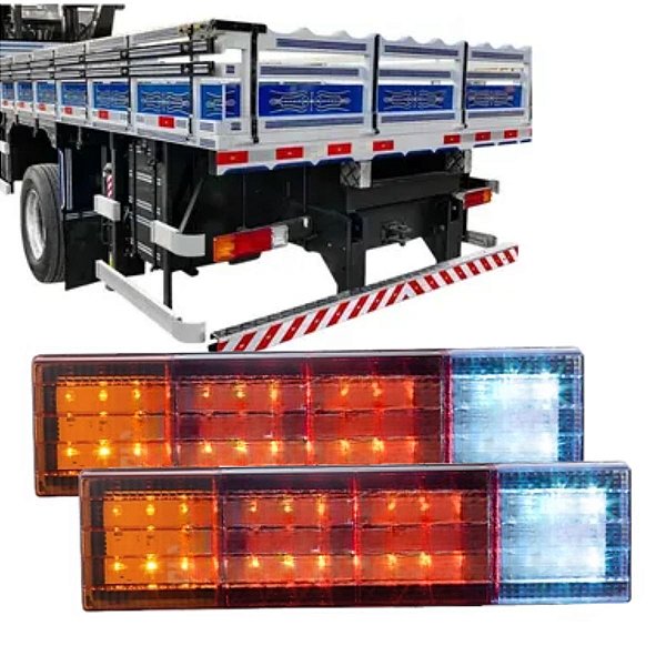 PAR LANTERNA TRASEIRA PARA MERCEDES 96-18 BIVOLT TRICOLOR