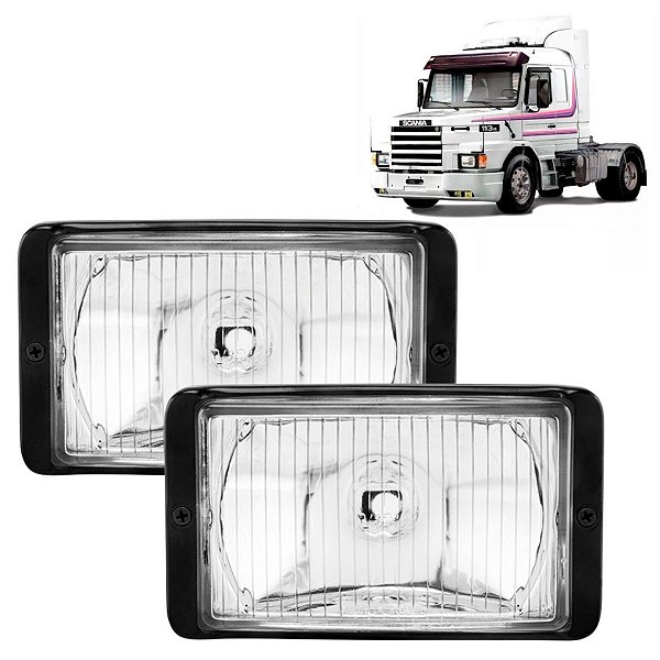 PAR FAROL AUXILIAR MILHA PARA MERCEDES SCANIA CRISTAL NINO