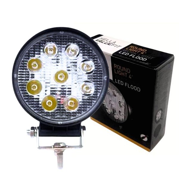 FAROL DE TRABALHO MILHA HELLA VALUEFIT 9 LED  REDONDO BIVOLT