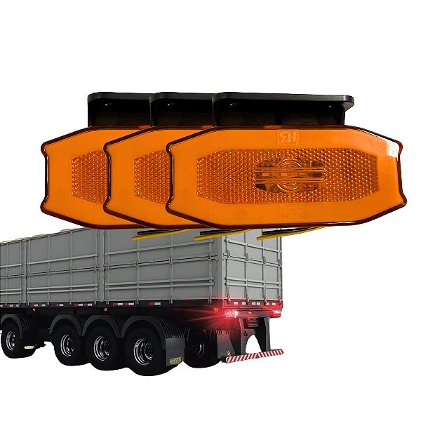 KIT 3 LANTERNA LATERAL EXCLUSIVE E-VISION COM GUIA DE LUZ