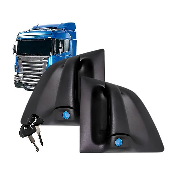 PAR MACANETA EXTERNA PORTA PARA SCANIA S4 S5 S6 C/CHAVE EDN