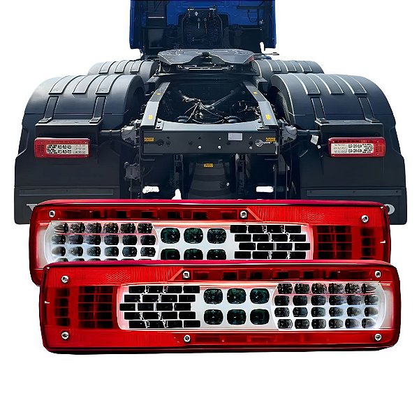 PAR LANTERNA TRASEIRA LED PARA VOLVO FMX FH FM 24V CAMINHAO