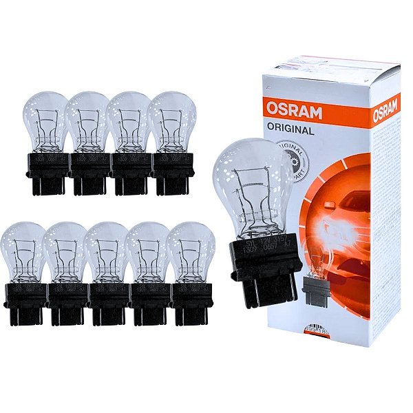 KIT 10U LAMPADAS AUTOMOTIVA 12V LANTERNA E FREIO 3157 OSRAM