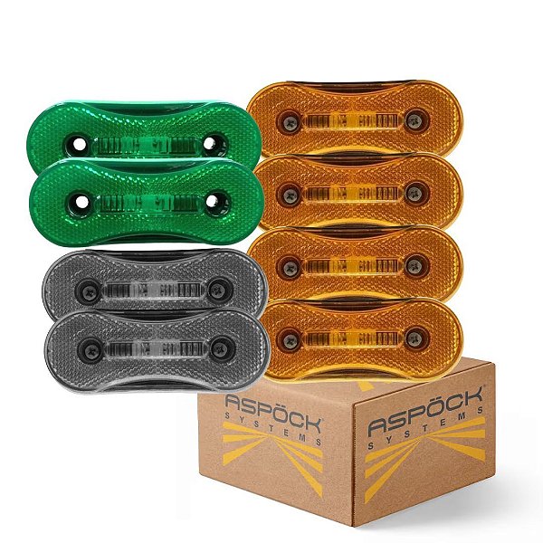 KIT8 LANTERNA LATERAL SIDELIGTH PARA CARRETA FACCHINI ASPOCK