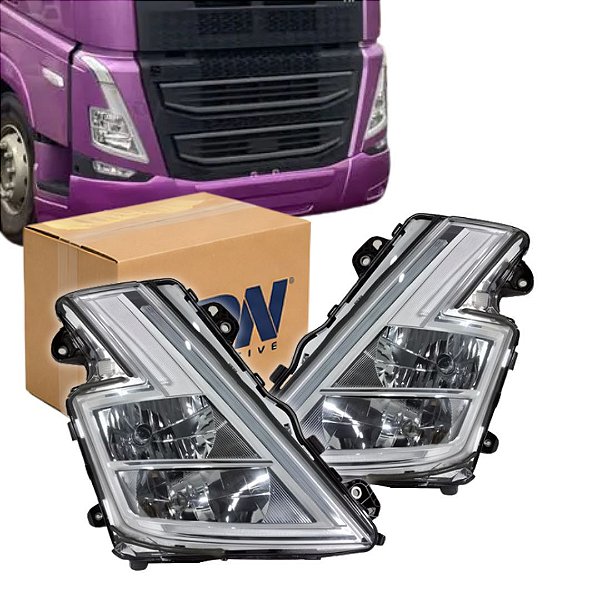 PAR FAROL PRINCIPAL RHD PARA VOLVO FH APÓS 2022 C/ DRL EDN