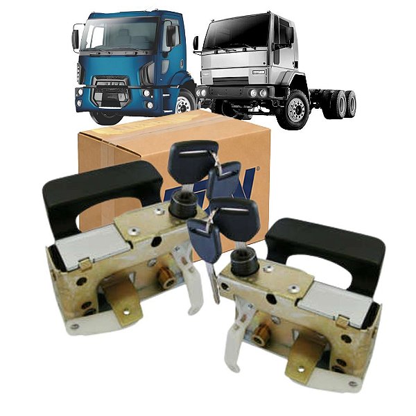 PAR FECHADURA PORTA COMPLETA PARA FORD CARGO ATÉ 2011 EDN