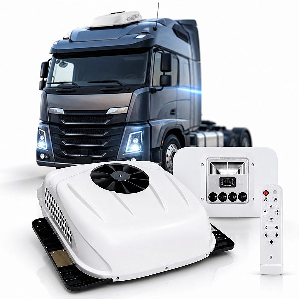 KIT AR CONDICIONADO 12V TETO CAMINHAO MOTORHOME VAN ELETRICO