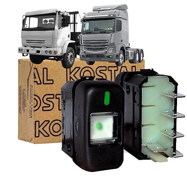 INTERRUPTOR  TECLA  PARA MERCEDES 5 TERMINAIS PANEL FAROL 1P