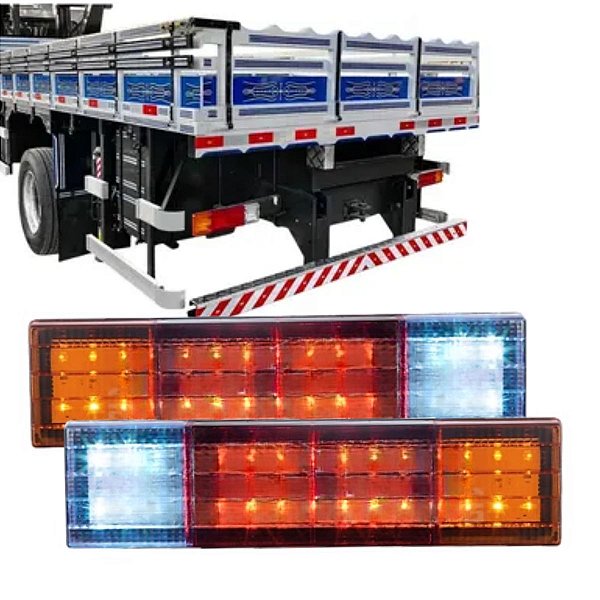 PAR LANTERNA TRASEIRA PARA MERCEDES 96-18 BIVOLT TRICOLOR