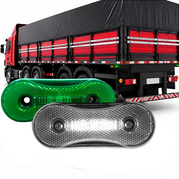 PAR LANTERNA PARA CARRETA FACCHINI 24V ASPOCK ABS E CRISTAL