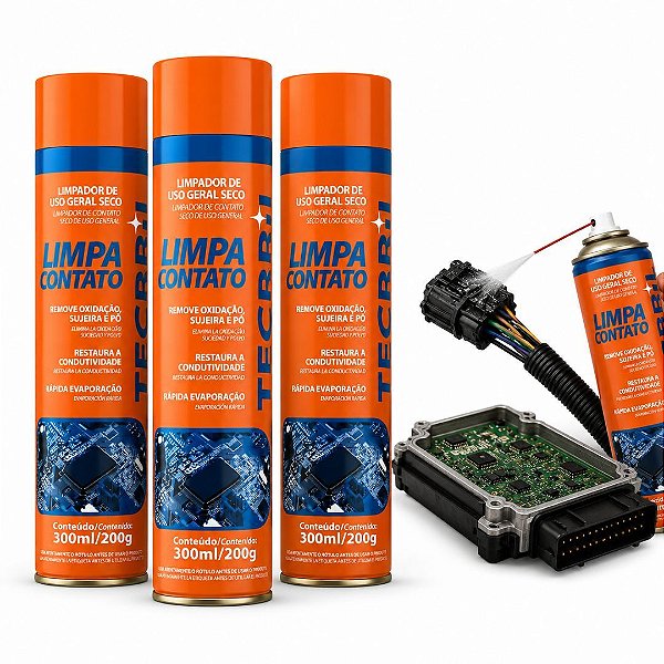 Kit Limpa Contato Spray Placas  Eletricas Tecbril Uso Geral