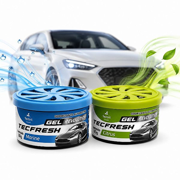 PAR AROMATIZANTE GEL MARINE CITRUS CHEIRINHO AUTOMOTIVO ODORIZANTE / PERFUME PARA CARRO  - TECFRESH