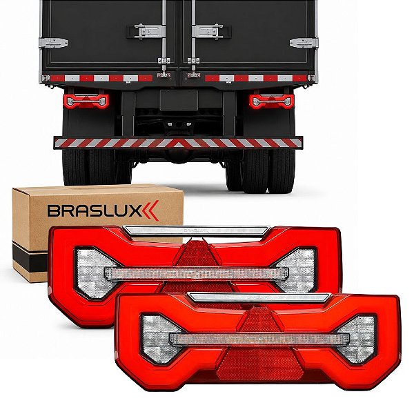 PAR LANTERNA TRASEIRA LYNX LED BIVOLT BRASLUX AMBOS LADOS