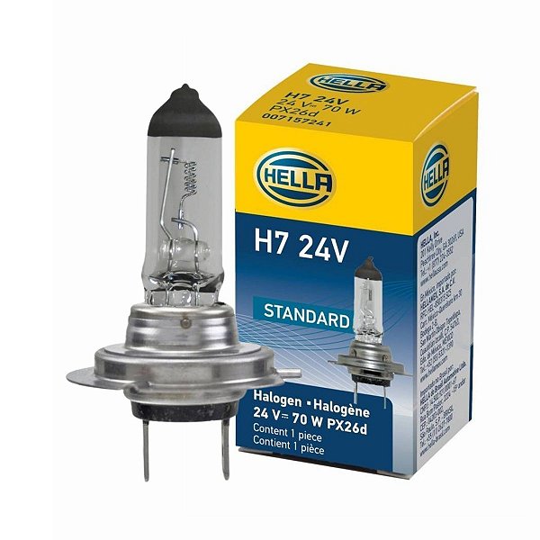 PAR LÂMPADA H7 STANDARD CAMINHÃO ÔNIBUS HELLA FAROL PRINC