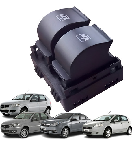 Botão Vidro Elétrico Duplo Palio Punto Idea Grand Siena