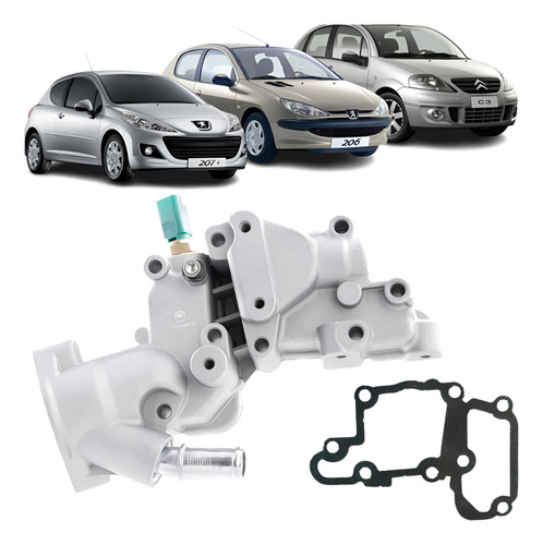 Carcaça Valvula Termostatica Peugeot 206 207 Sw Citroen C3
