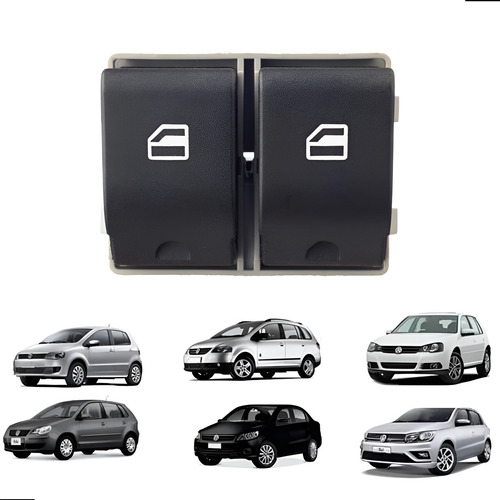 Botão Duplo Vidro Elétrico Gol G5 G6 G7 Fox Voyage Saveiro