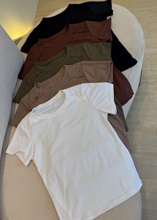 Blusa Canelada Manga
