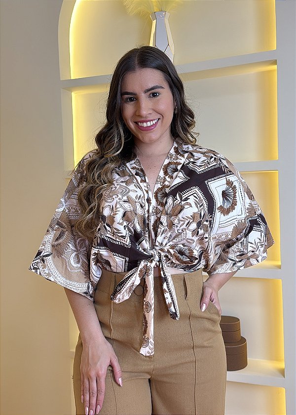 Blusa Multiforma - Marrom