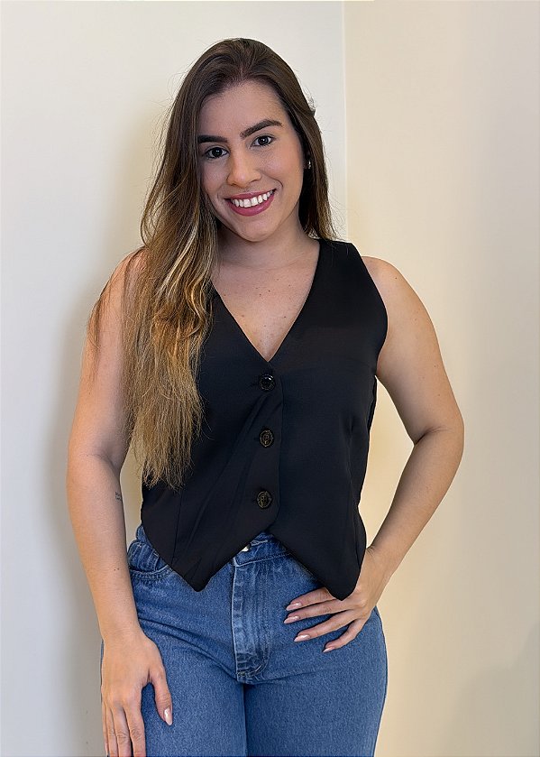 Colete Alfaiataria Preto