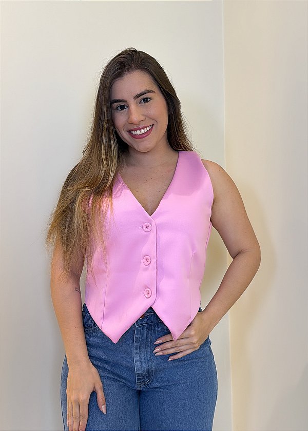 Colete Alfaiataria Rosa