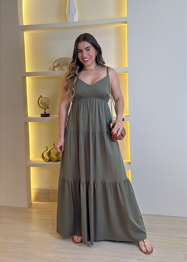Vestido Sarja V - Verde Musgo