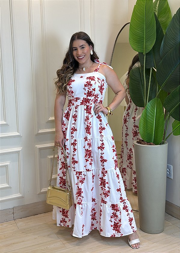 Vestido Tricoline - Vermelho