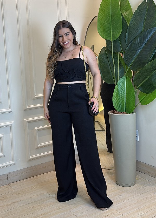 Conjunto Flor - Preto