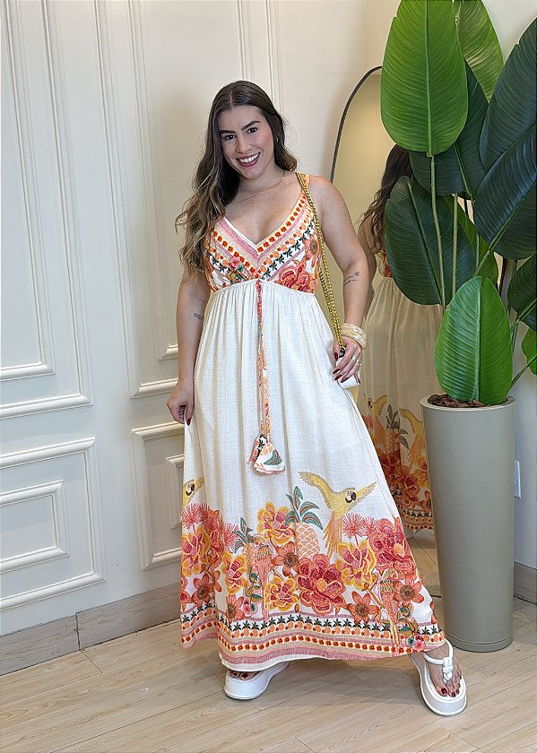 Vestido Alça Estampado - Estampa 1