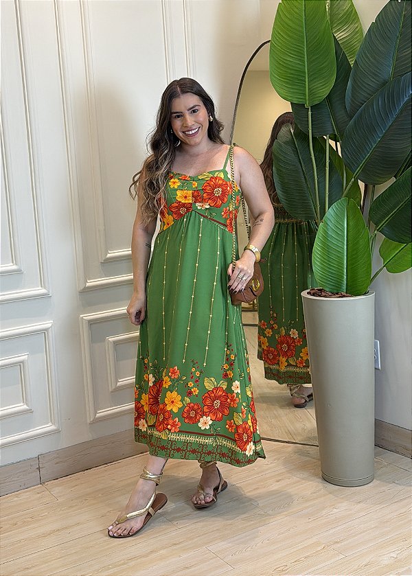 Vestido Alça - Verde