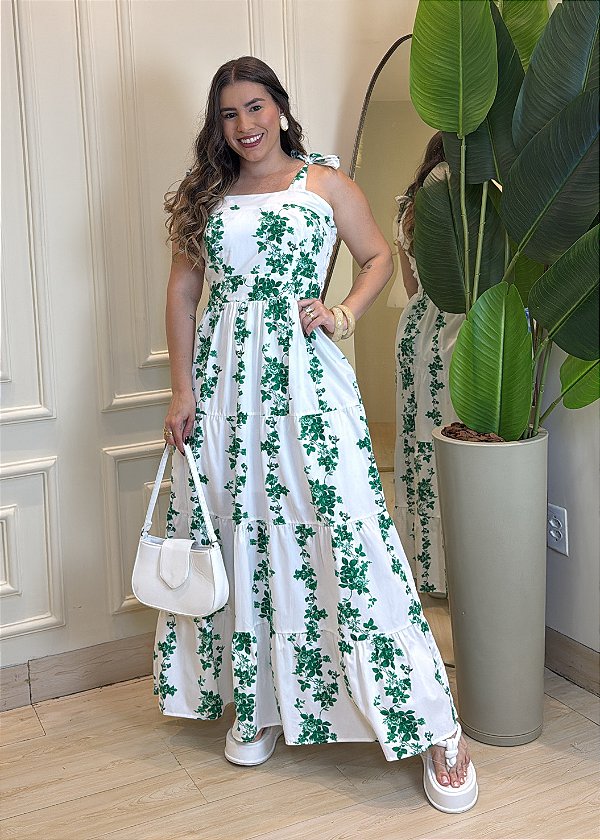 Vestido Tricoline - Verde