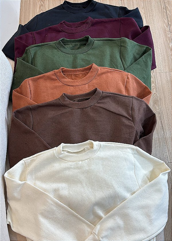 Moletom Feminino Peluciado Gola Redonda - Conforto e Estilo para o Inverno